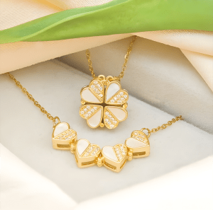Four Leaf Clovers - Premium Necklace With Box